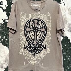 Gothic Style Cross & Wings Shirt 