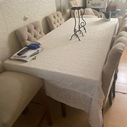 Comedor de madera con patas metal