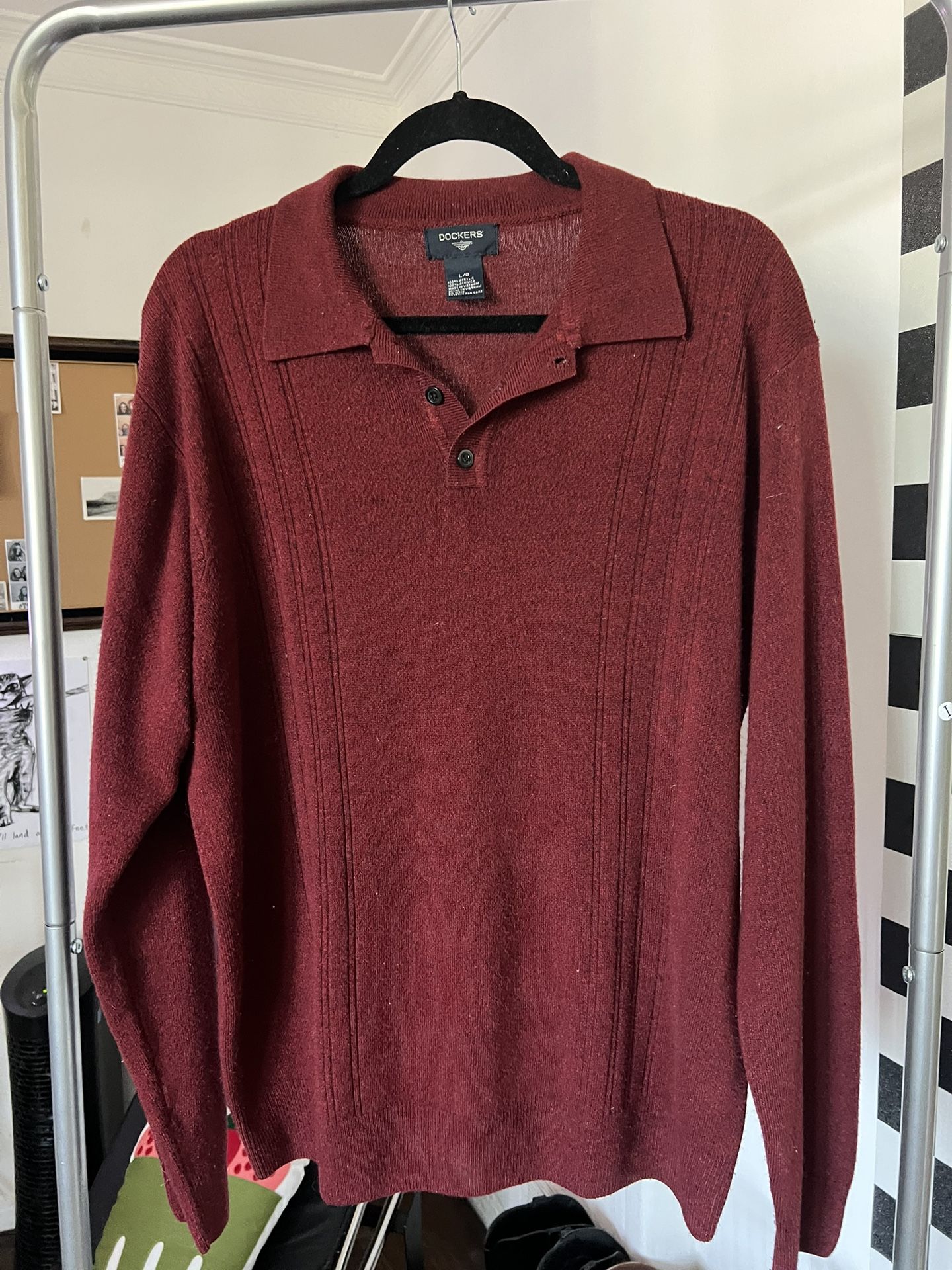 Vintage dockers Knit Polo Sweater