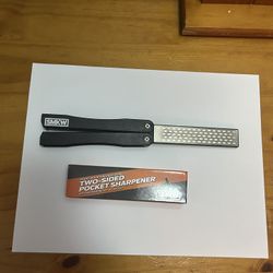 SMKW Two-Sided Folding Diamond Pocket Sharpener (400/1000 Grit) SMKW21 with box