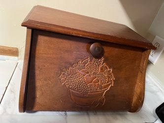 Vintage wooden bread, box