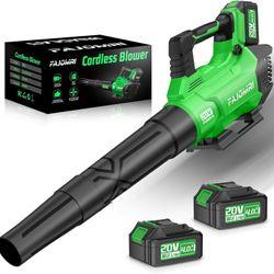 Cordless Leaf Blower-580 CFM/160 MPH Powerful Electric Leaf Blower, 3-Speed Mode