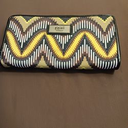New Giggihill New Wallet Color Yellow &Black Geo Pattern