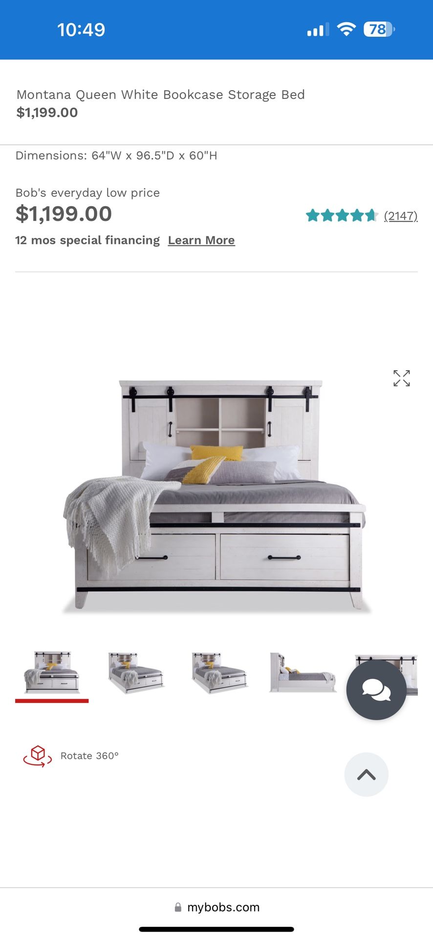 Montana Bookcase Storage Bed
