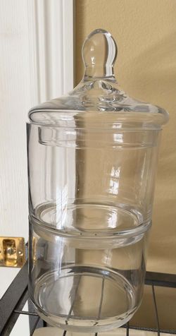 2 tier glass jar