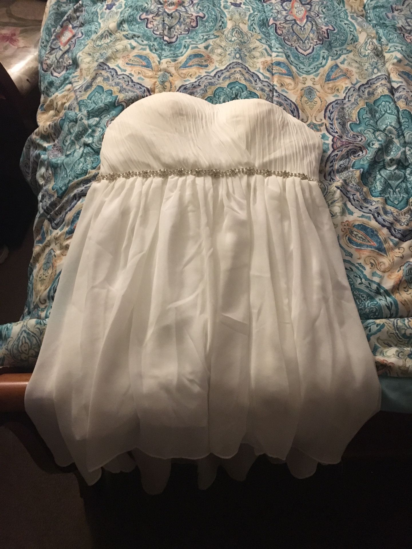 White high low dress