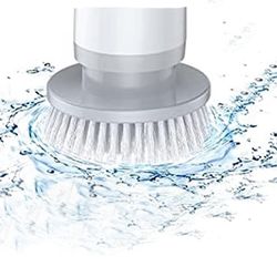 DANKARI Spin Scrubber Cleaning Brush Supplies for Bathroom Grout Tile Floor-Light Grey
