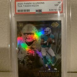 Panini Illusions Tua Tagovailoa Rookie Card PSA 9