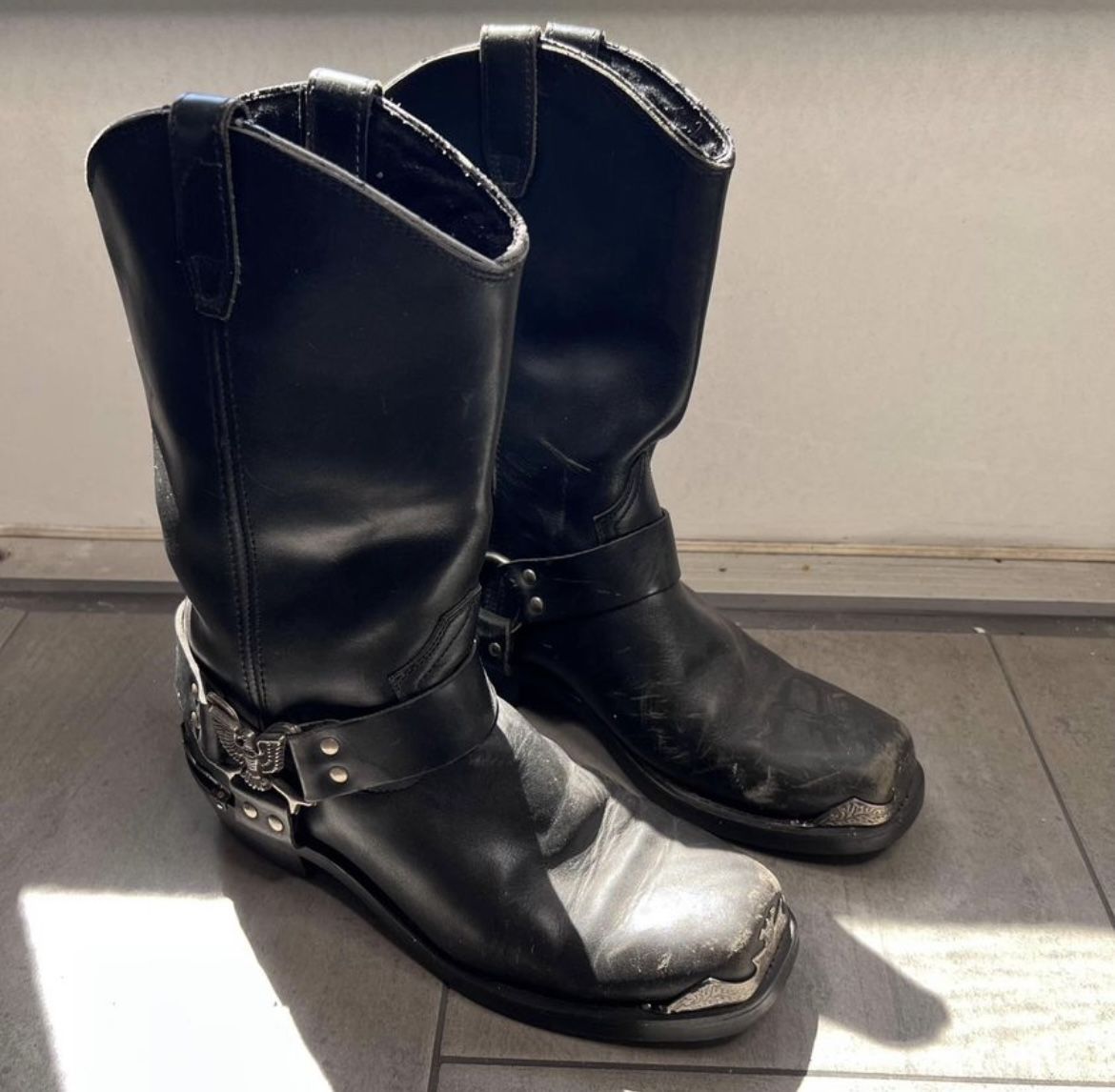 Dingo Mens Chopper Square Toe Mid Calf Boots Size 11D