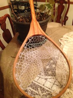 Wooden fly fishing nets. Handmade in WA