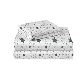 Cottingon RV Short Queen Sheets 60 x 75,Luxury Soft 100% Egyptian Cotton, 4 Pcs Camper Bedding Set to Fit Upto 15" Deep Custom RV Mattress, Star wars 