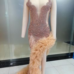 elegant rose gold gown 