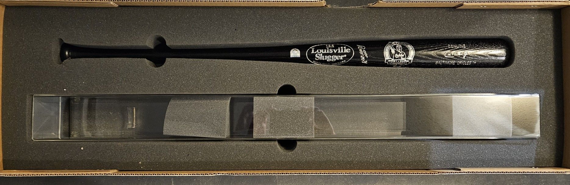 Commemorative Autographed Cal Ripkin Jr. Louisville Slugger