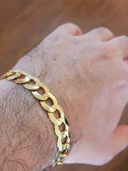 14k Oro Sólido Miami Curb Link 11mm, 8.5" Bracelet Chain Nueva y Certificada