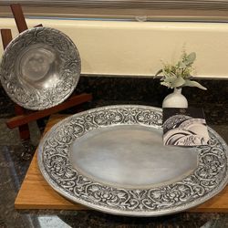 Wilton Armetale grand design platter and bowl