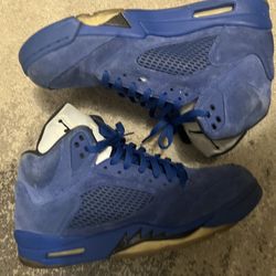 Jordan 5 Blue Suede Check Disc