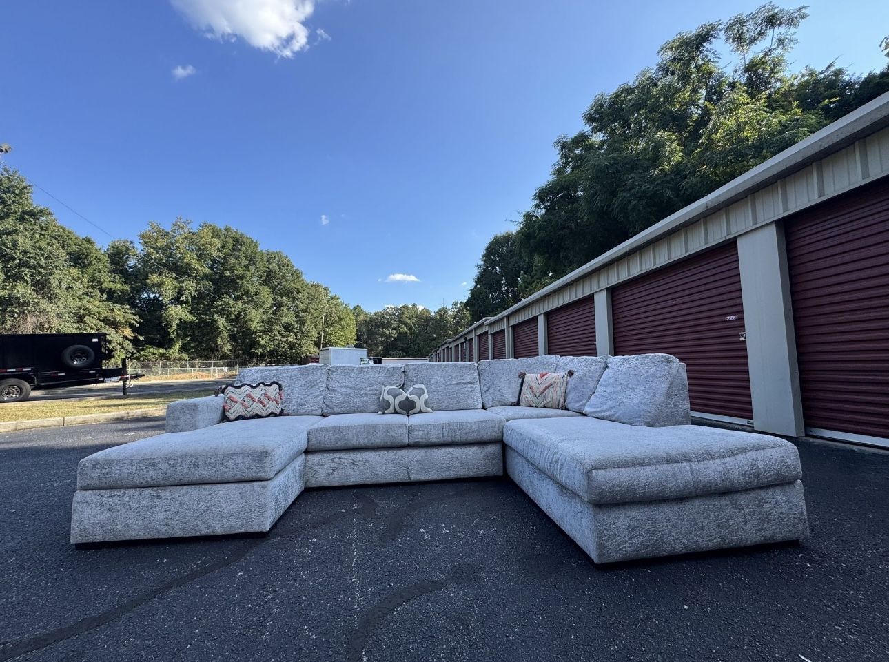 Massive Grey Sectional ( Delivery Available )
