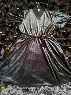 Women's Black Velvet Dress