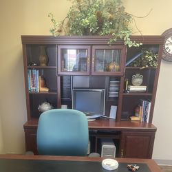 Computer Credenza With Hutch
