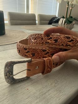 Leather belt