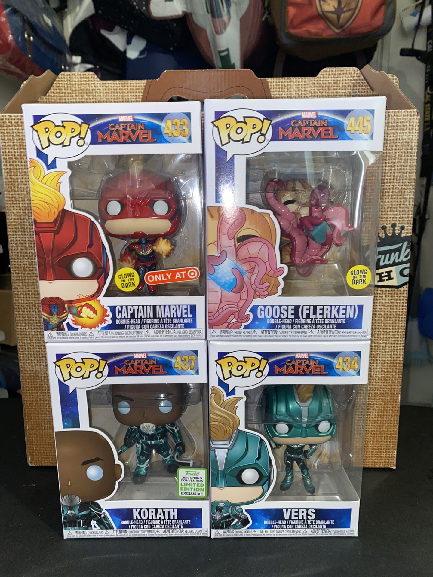 Funko Pop Captain Marvel Set