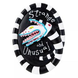 10” Beetlejuice Sandworm Heavy Hanging Resin Sign Strange & Unusual Horror Halloween Movie Memorabilia