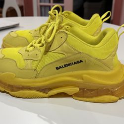 Balenciaga Triple S sneaker in a monochromatic yellow colorway.