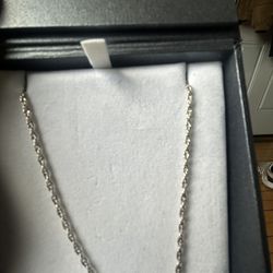Italian Silver Rope Chain necklace