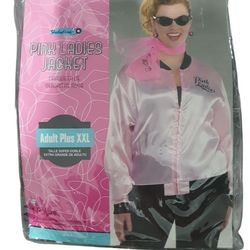 50's Rock & Roll Pink Jacket, Adult Woman's Halloween Costume. Size  XL/XXL  *Jacket Only.