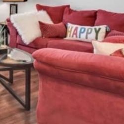 Modern Red 3 Seater Couch 