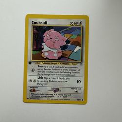 Snubbull 1st Edition 74/111 Neo Genesis Pokemon Card
