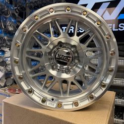 KMC KM555 ATTACK Wheels 17x8.5 (-10, 6x139.7, 106.1) Silver Rims Set of 4