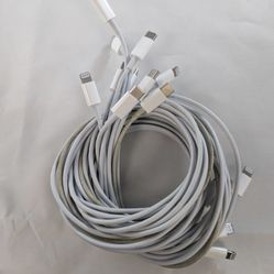 Lot Of 3 Used GENUINE Apple Lightning to USB TYPE C Cable - 3FT - White -OEM- $15
