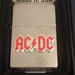 AC/DC ROCK BAND ZIPPO LIGHTER IN BOX CHROME BRAND NEW “