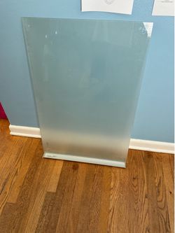 Glass writing board wit wall mounts