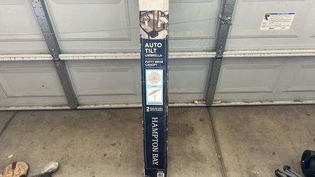 Hampton Bay Auto Tilt Patio Umbrella Putty Beige