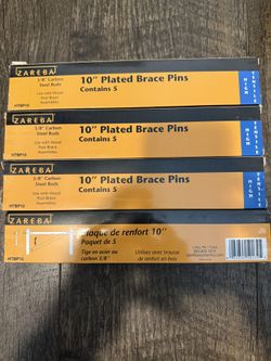 10” played brace pins 40 total
