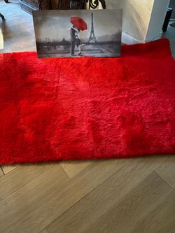 Picture & Red area rug
