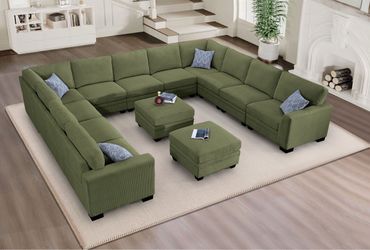 Brand new Corduroy module sectional on sale