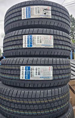 265/70R16 Kumho Crugen 70,000 Mile Tire Llantas Nuevas installed and balanced