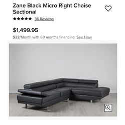 Black Cheese Sectional