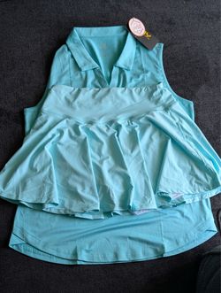 Blue and skirt