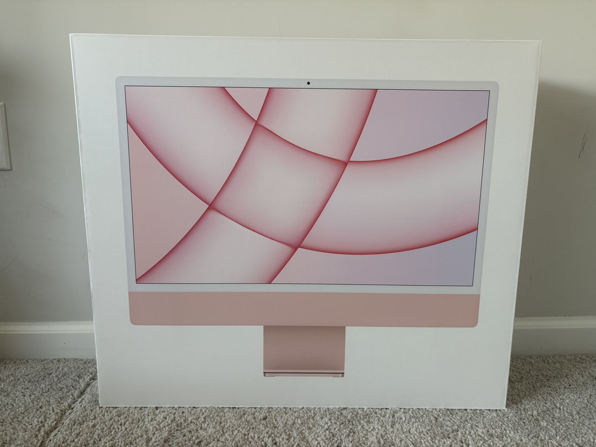 Pink 24-inch iMac M1 (2021) 8GB RAM - 256 SSD with original box (pictures attached)