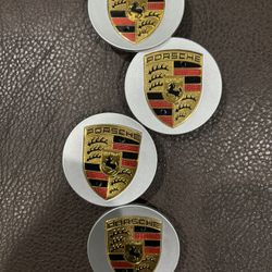 Porsche Macan Center Caps 65mm Silver And Gold 