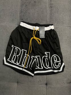 Rhude Black Basketball Shorts