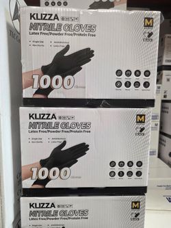 black nitrile gloves S M L XL