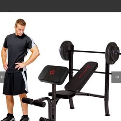 Marcy Club Weight Bench With Weight Set