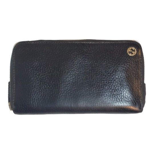 GUCCI Grain Leather Zippered Wallet