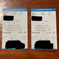 Seahawks Tickets (2 Tickets) - Minnesota Nov. 30 1:05 Pm