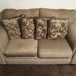 Tan Sofa and Love Seat 